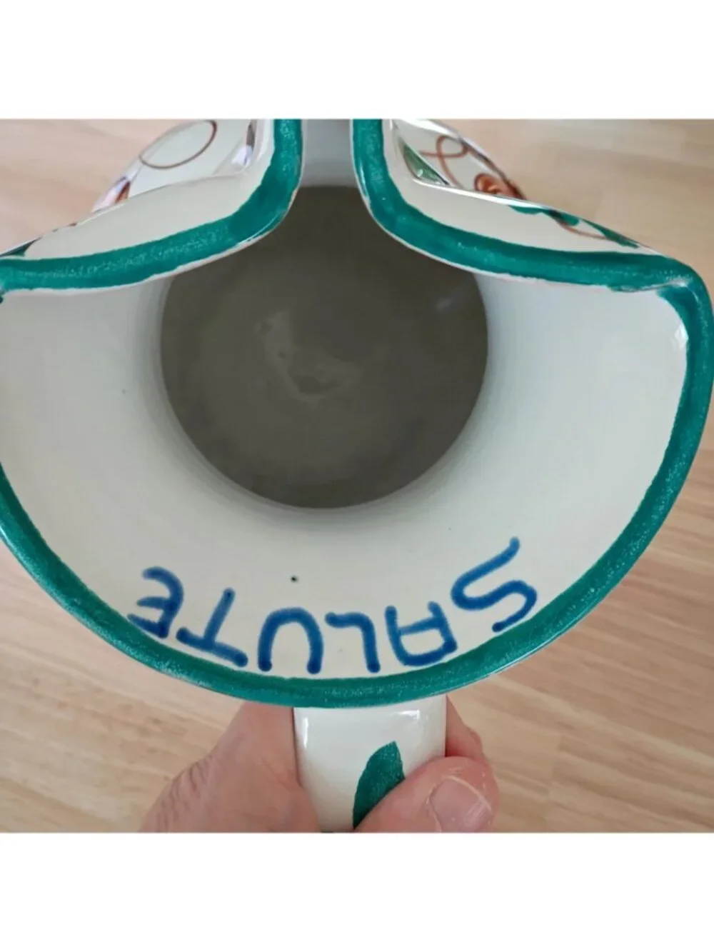 Vintage Italian Ceramic Pitcher Hand Painted Made in Italy